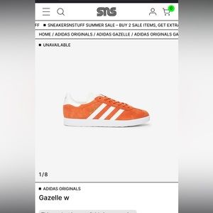 Orange adidas gazelles